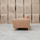 The Alyssa Three Seat Leather Sofa - Tan available to purchase from Warehouse Furniture Clearance at our next sale event.
