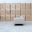 The Alyssa Three Seat Leather Sofa - White available to purchase from Warehouse Furniture Clearance at our next sale event.