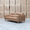 The Alyssa Three Seat Leather Sofa - Tan available to purchase from Warehouse Furniture Clearance at our next sale event.