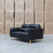 The Alyssa Two Seat Leather Sofa - Black available to purchase from Warehouse Furniture Clearance at our next sale event.
