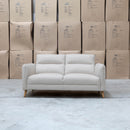 The Alyssa Two Seat Leather Sofa - White available to purchase from Warehouse Furniture Clearance at our next sale event.