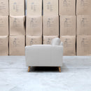 The Alyssa Two Seat Leather Sofa - White available to purchase from Warehouse Furniture Clearance at our next sale event.