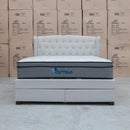 The Amelia Double Fabric Storage Bed - Oat White available to purchase from Warehouse Furniture Clearance at our next sale event.