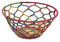 The Amita Fabric Open Weave Iron and Fabric Décor Bowl Small - Multi Colour - BOR25 - Available In-Store Only available to purchase from Warehouse Furniture Clearance at our next sale event.