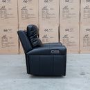 The Anchorage Triple Motor Electric Single Recliner - Black Leather available to purchase from Warehouse Furniture Clearance at our next sale event.