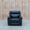 The Anchorage Triple Motor Electric Single Recliner - Black Leather available to purchase from Warehouse Furniture Clearance at our next sale event.