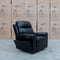 The Anchorage Triple Motor Electric Single Recliner - Black Leather available to purchase from Warehouse Furniture Clearance at our next sale event.