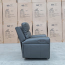 The Anchorage Triple Motor Electric Single Recliner - Storm Leather available to purchase from Warehouse Furniture Clearance at our next sale event.