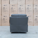 The Anchorage Triple Motor Electric Single Recliner - Storm Leather available to purchase from Warehouse Furniture Clearance at our next sale event.