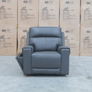 The Anchorage Triple Motor Electric Single Recliner - Storm Leather available to purchase from Warehouse Furniture Clearance at our next sale event.