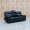 The Anchorage Three Seater Triple Motor Electric Recliner Lounge - Black Leather available to purchase from Warehouse Furniture Clearance at our next sale event.