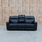 The Anchorage Three Seat Triple Motor Electric Recliner Lounge - Black Leather available to purchase from Warehouse Furniture Clearance at our next sale event.