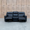 The Anchorage Three Seat Triple Motor Electric Recliner Lounge - Black Leather available to purchase from Warehouse Furniture Clearance at our next sale event.