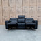 The Anchorage Three Seat Triple Motor Electric Recliner Lounge - Black Leather available to purchase from Warehouse Furniture Clearance at our next sale event.