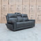 The Anchorage Three Seat Triple Motor Electric Recliner Lounge - Storm Leather available to purchase from Warehouse Furniture Clearance at our next sale event.