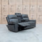 The Anchorage Three Seat Triple Motor Electric Recliner Lounge - Storm Leather available to purchase from Warehouse Furniture Clearance at our next sale event.