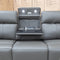The Anchorage Three Seater Triple Motor Chaise Recliner Lounge - Storm Leather available to purchase from Warehouse Furniture Clearance at our next sale event.