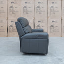 The Anchorage Three Seater Triple Motor Electric Recliner Lounge - Storm Leather available to purchase from Warehouse Furniture Clearance at our next sale event.