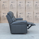 The Anchorage Three Seat Triple Motor Electric Recliner Lounge - Storm Leather available to purchase from Warehouse Furniture Clearance at our next sale event.