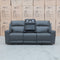 The Anchorage Three Seat Triple Motor Electric Recliner Lounge - Storm Leather available to purchase from Warehouse Furniture Clearance at our next sale event.