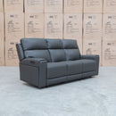 The Anchorage Three Seat Triple Motor Electric Recliner Lounge - Storm Leather available to purchase from Warehouse Furniture Clearance at our next sale event.