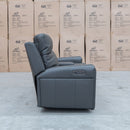 The Anchorage Two Seat Triple Motor Recliner Theatre - Storm Leather available to purchase from Warehouse Furniture Clearance at our next sale event.