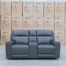 The Anchorage Two Seat Triple Motor Recliner Theatre - Storm Leather available to purchase from Warehouse Furniture Clearance at our next sale event.