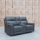 The Anchorage Two Seat Triple Motor Recliner Theatre - Storm Leather available to purchase from Warehouse Furniture Clearance at our next sale event.