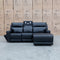 The Anchorage Three Seat Triple Motor Chaise Recliner Lounge - Black Leather available to purchase from Warehouse Furniture Clearance at our next sale event.