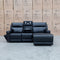The Anchorage Three Seat Triple Motor Chaise Recliner Lounge - Black Leather available to purchase from Warehouse Furniture Clearance at our next sale event.