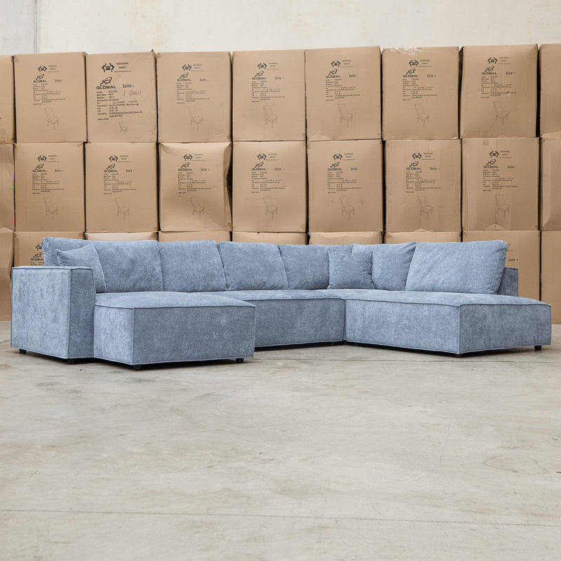 The Apartment Corner Dual Chaise Lounge - Frost available to purchase from Warehouse Furniture Clearance at our next sale event.