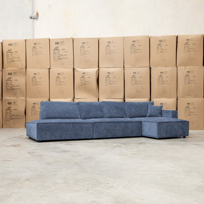 The Apartment Three Seat Chaise Lounge - Licorice available to purchase from Warehouse Furniture Clearance at our next sale event.