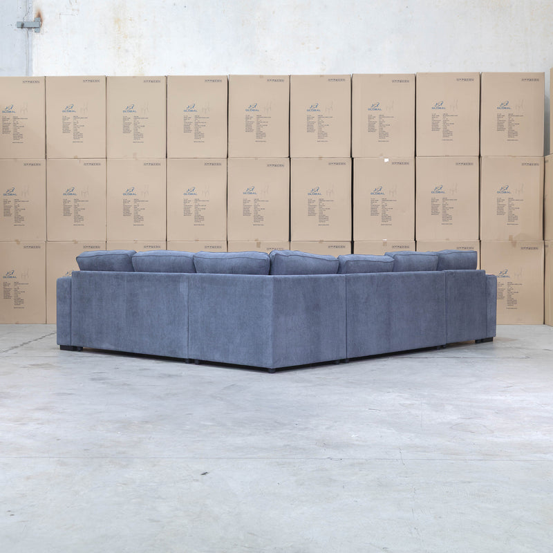 Ashton Modular Corner Chaise Lounge with Sofa Bed - Licorice