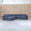Ashton Modular Corner Chaise Lounge with Sofa Bed - Licorice