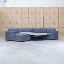 Ashton Modular Corner Chaise Lounge with Sofa Bed - Licorice