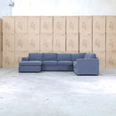 Ashton Modular Corner Chaise Lounge with Sofa Bed - Licorice