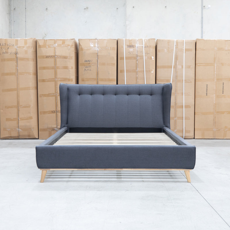 The Aspen Double Upholstered Bed - Charcoal