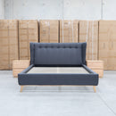 The Aspen Double Upholstered Bed - Charcoal available to purchase from Warehouse Furniture Clearance at our next sale event.