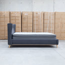 The Aspen Double Upholstered Bed - Charcoal available to purchase from Warehouse Furniture Clearance at our next sale event.