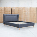 The Aspen Double Upholstered Bed - Charcoal available to purchase from Warehouse Furniture Clearance at our next sale event.