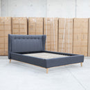 Aspen Queen Upholstered Bed - Charcoal - Warehouse Furniture Clearance