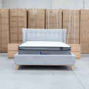 The Aspen Double Upholstered Bed - Light Grey available to purchase from Warehouse Furniture Clearance at our next sale event.