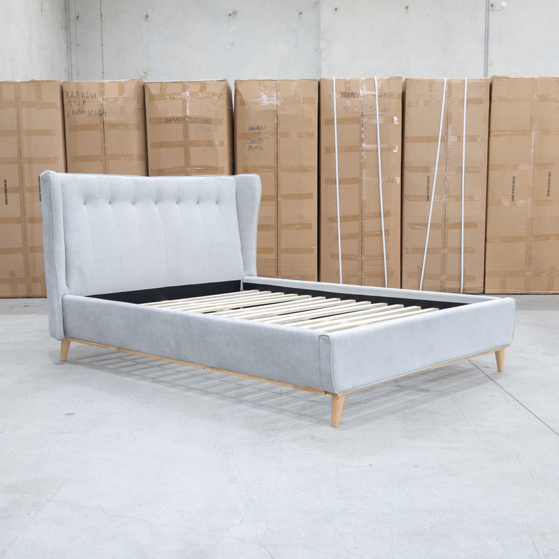 The Aspen Double Upholstered Bed - Light Grey