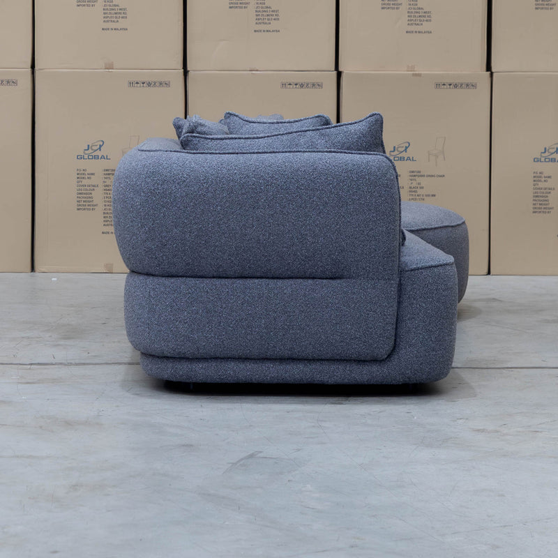 The Aspen Curved RHF Chaise Lounge - Charcoal available to purchase from Warehouse Furniture Clearance at our next sale event.