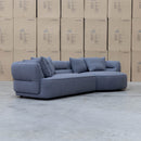 The Aspen Curved RHF Chaise Lounge - Charcoal available to purchase from Warehouse Furniture Clearance at our next sale event.