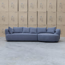 The Aspen Curved RHF Chaise Lounge - Charcoal available to purchase from Warehouse Furniture Clearance at our next sale event.