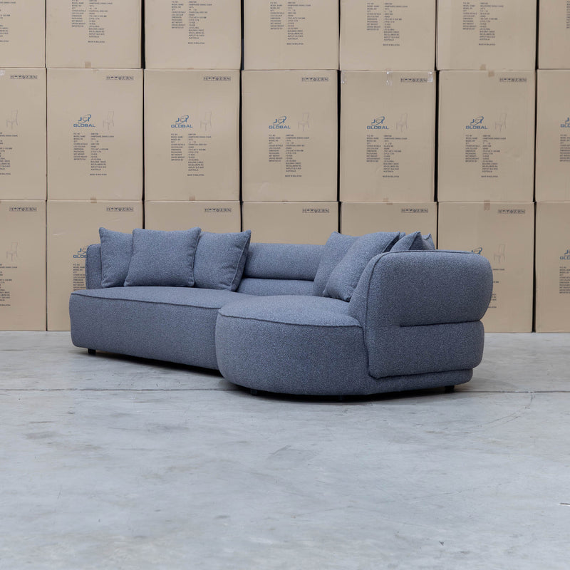 The Aspen Curved RHF Chaise Lounge - Charcoal available to purchase from Warehouse Furniture Clearance at our next sale event.