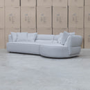 The Aspen Curved RHF Chaise Lounge - Cloud available to purchase from Warehouse Furniture Clearance at our next sale event.