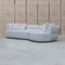 The Aspen Curved RHF Chaise Lounge - Cloud available to purchase from Warehouse Furniture Clearance at our next sale event.