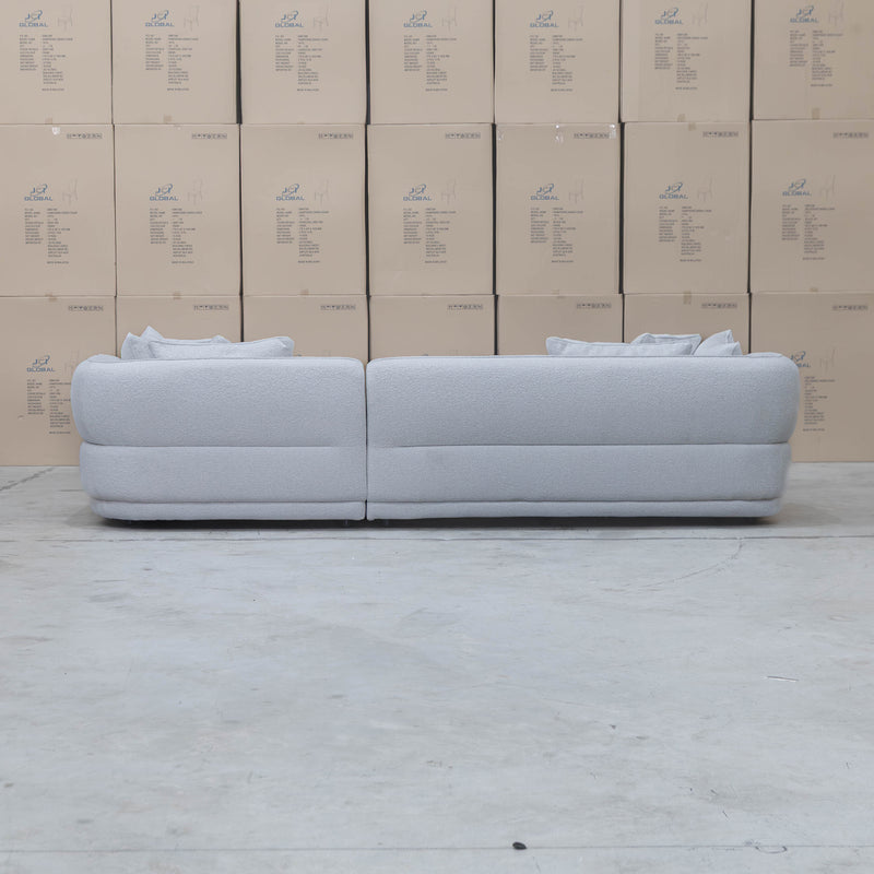 The Aspen Curved RHF Chaise Lounge - Cloud available to purchase from Warehouse Furniture Clearance at our next sale event.